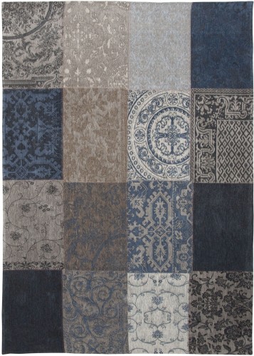 Granatowo szary dywan Patchwork Blue Denim 170x240 cm