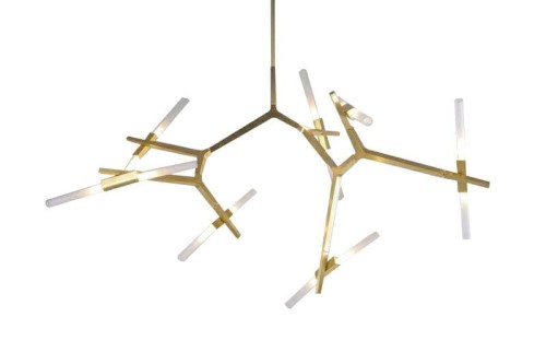 Lampa wisząca Candelabr 14 złota Moosee
