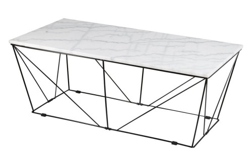 Stolik kawowy Cube 120x60 biały marmur