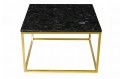 Stolik kawowy Accent blat Labradoryth złota podstawa 75x75