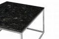 Stolik kawowy Accent blat Labradoryth chromowa podstawa 75x75 