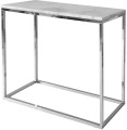 Konsola Accent biały marmur podstawa chrom