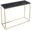 Konsola Accent blat labradoryt podstawa złoty mat