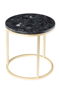 Stolik kawowy Accent 50 labradoryt podstawa złoty mat