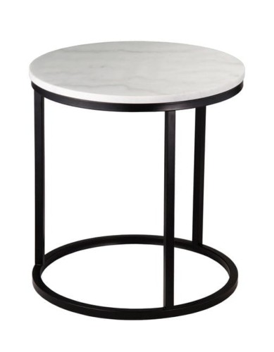 Stolik kawowy Accent 50 marmur czarna podstawa 