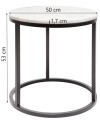 Stolik kawowy Accent 50 marmur czarna podstawa 