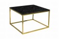 Stolik kawowy Accent blat Labradoryth złota podstawa 75x75
