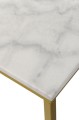 Stolik kawowy Accent blat biały marmur podstawa złota lśniąca 75x75