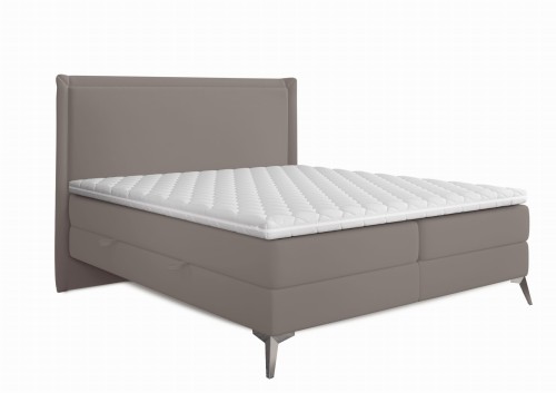 Łóżko kontynentalne Muse z pojemnikiem dark nude