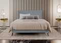 Łóżko kontynentalne Muse z pojemnikiem jasnoszare