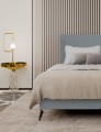 Łóżko kontynentalne Muse z pojemnikiem jasnoszare
