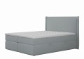Łóżko kontynentalne Qbic z pojemnikiem jasnoszare