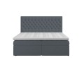 Łóżko kontynentalne Elegance z pojemnikiem szare