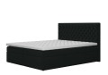 Łóżko kontynentalne Elegance z pojemnikiem czarne