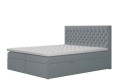 Łóżko kontynentalne Elegance z pojemnikiem jasnoszare
