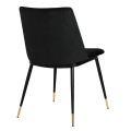 Welurowe krzesło Diego czarne