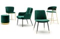 Welurowe krzesło Diego butelkowa zieleń