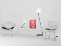 Lampa podłogowa Shade Floor biały klosz czarna podstawa