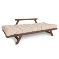 Sofa dwuosobowa Allegro Walnut rozkładana jasny beż