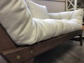 Sofa dwuosobowa Allegro Walnut rozkładana jasny beż