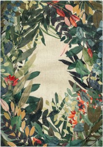 Nowoczesny dywan drukowany w kwiaty Estival Caliente