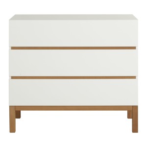 Komoda Quax indigo z trzema szufladami biała