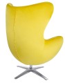 Fotel EGG SZEROKI VELVET Żółty