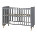 Szare łóżeczko niemowlęce Quax Loft 120x60