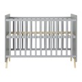 Szare łóżeczko niemowlęce Quax Loft 120x60