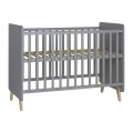 Szare łóżeczko niemowlęce Quax Loft 120x60