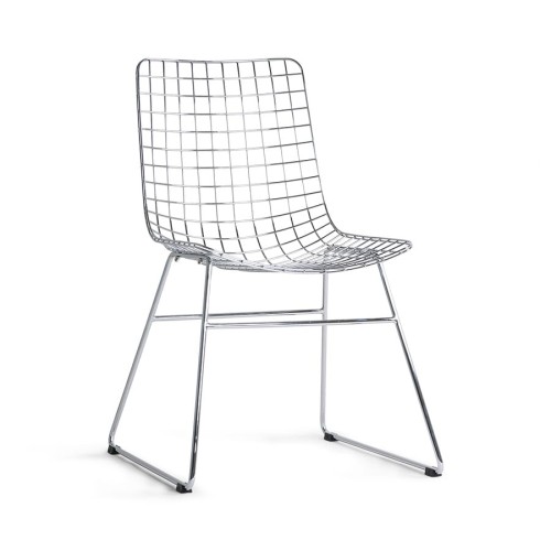 Krzesło metalowe Wire chromowane HKLiving