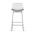 Stołek barowy metalowy Wire chromowany HKLiving