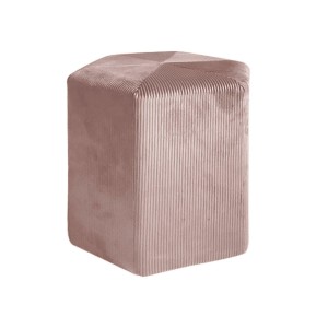 Pufa Giulia różowa sztruks
