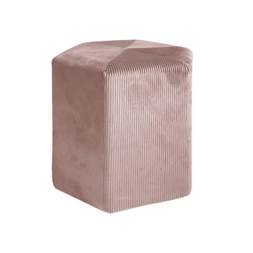 Pufa Giulia różowa sztruks