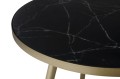 Stolik kawowy na złotych nogach Witkac blat czarny