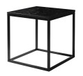 Kwadratowy Stolik kawowy Accent 50x50 Labradoryt czarna podstawa