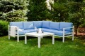 Aluminiowy zestaw ogrodowy w marynarskim klimacie