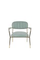 Fotel Jolien Arm złoty/ jasno zielony White Label Living