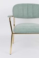Fotel Jolien Arm złoty/ jasno zielony White Label Living