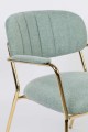 Fotel Jolien Arm złoty/ jasno zielony White Label Living