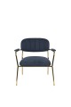 Fotel Jolien Arm złoty/ granatowy White Label Living