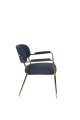 Fotel Jolien Arm złoty/ granatowy White Label Living