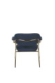 Fotel Jolien Arm złoty/ granatowy White Label Living