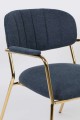 Fotel Jolien Arm złoty/ granatowy White Label Living