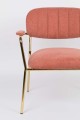 Fotel Jolien Arm złoty/ różowy White Label Living