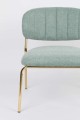 Fotel Jolien złoty/ jasno zielony White Label Living