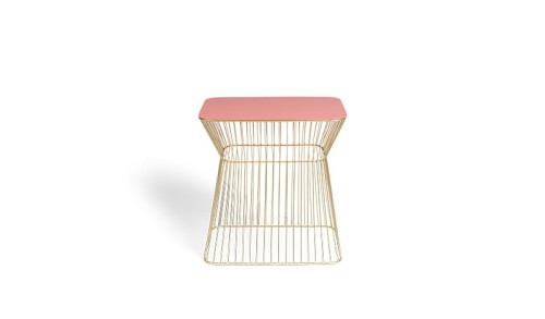 Stolik No Offence postarzany róż blat mały Bold Monkey