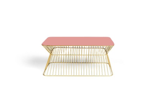 Stolik No Offence postarzany róż blat prostokątny Bold Monkey