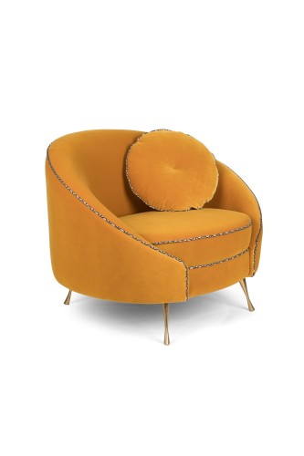 Fotel Don't love me love musztardowy Bold Monkey