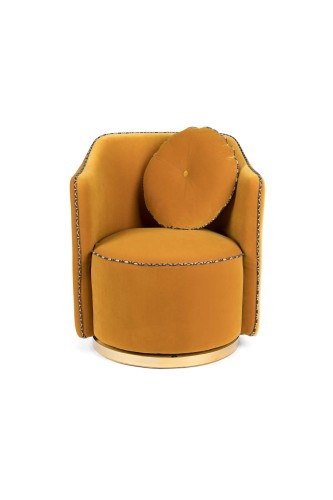 Fotel Sassy Granny musztardowy Bold Monkey